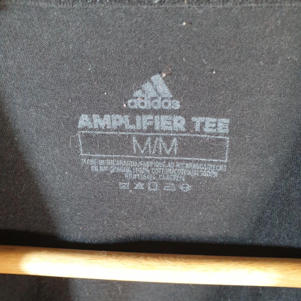 Vintage Adidas Amplifier T Shirt Men’s Medium Black Three Stripes Logo Athletic