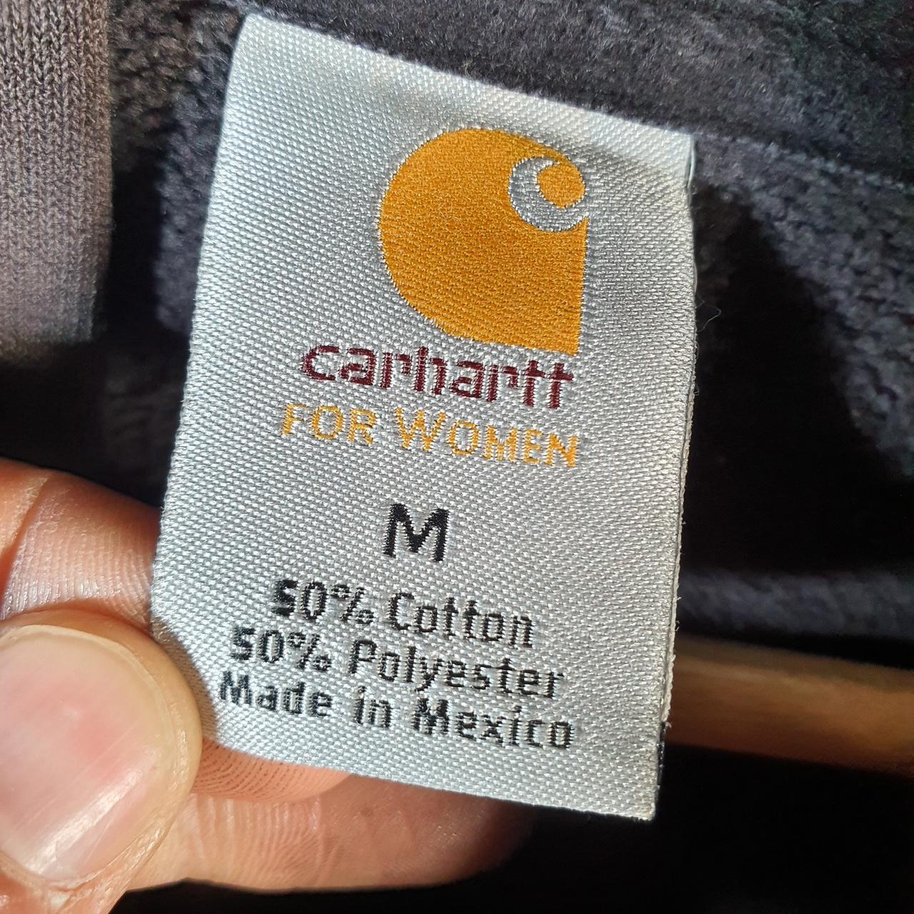 Vintage Carhartt Hoodie Womens Medium Black Pullover Blank Sweatshirt USA Original Fit