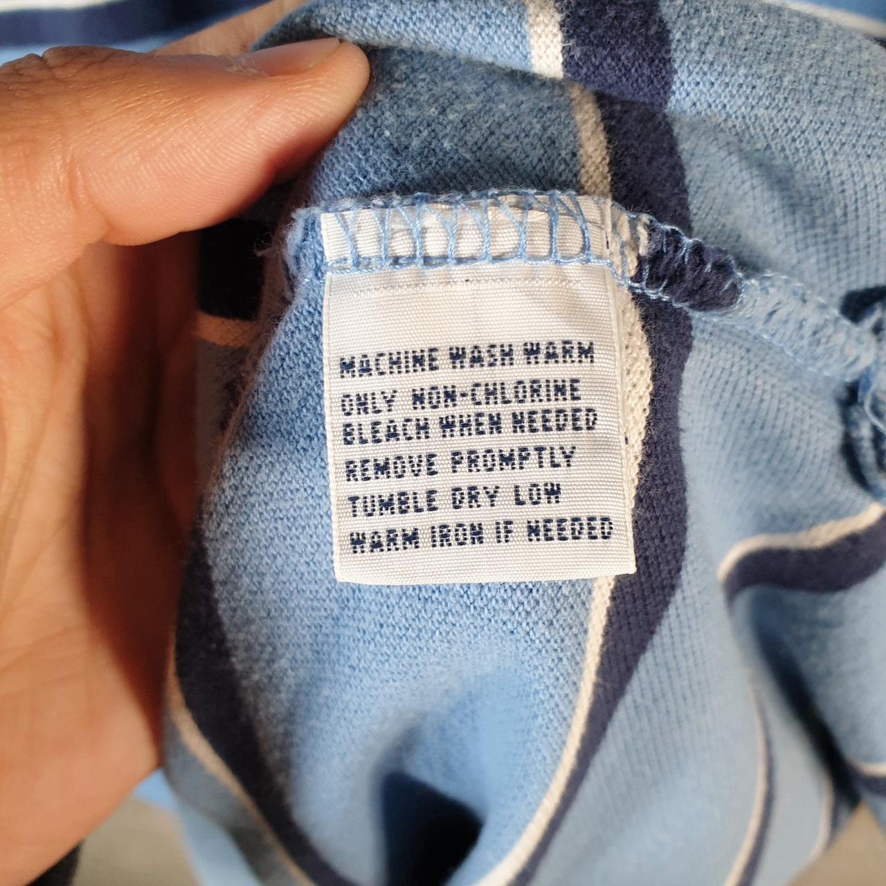 Vintage Ralph Lauren Polo Shirt Men’s 2XL Blue Striped Classic Fit Embroidered Pony