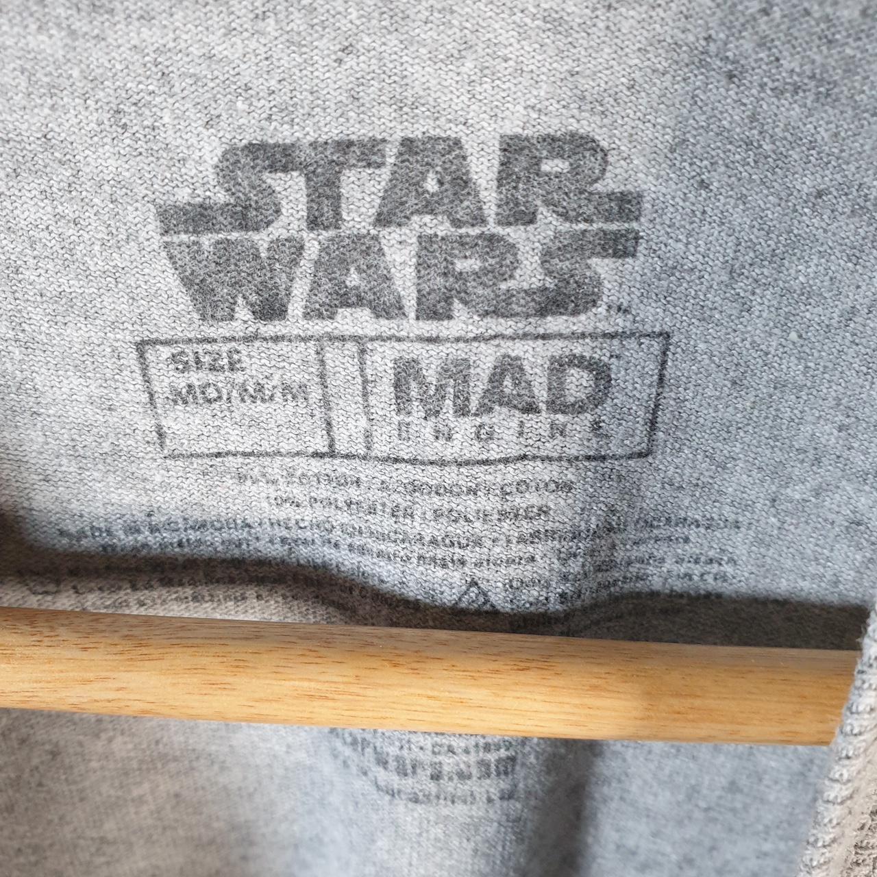 Vintage Star Wars Darth Vader T Shirt Men’s Medium Grey Logo Graphic Spellout