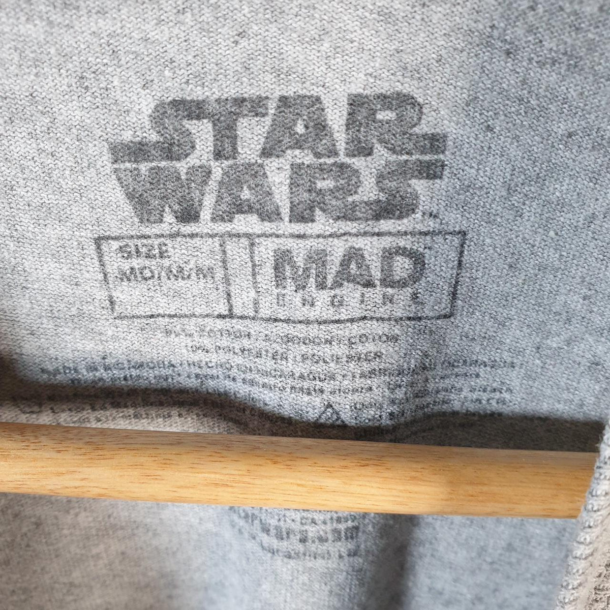 Vintage Star Wars Darth Vader T Shirt Men’s Medium Grey Logo Graphic Spellout