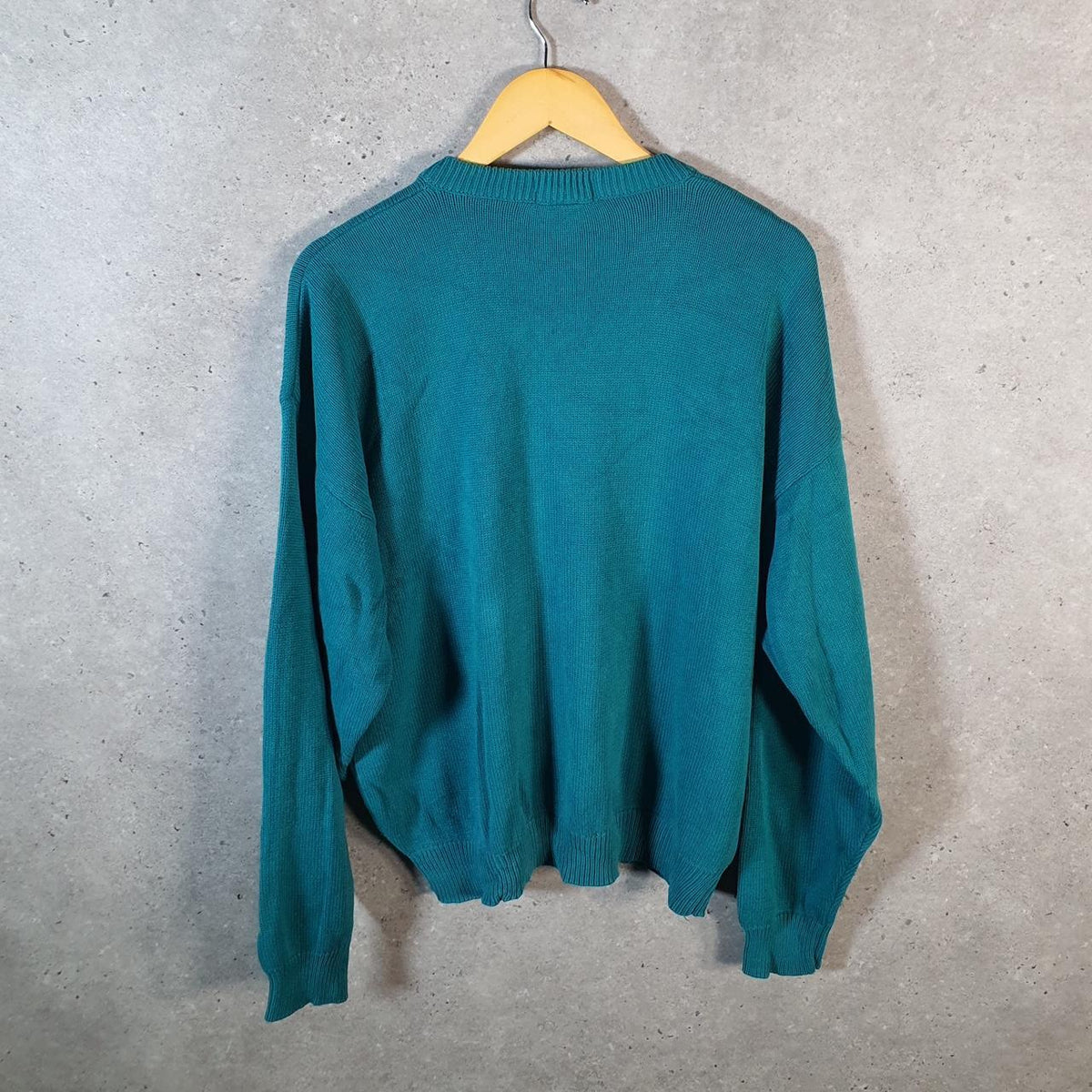 Vintage Lacoste Sweatshirt Men’s Medium Blue Pullover Logo Y2K Jumper Logo