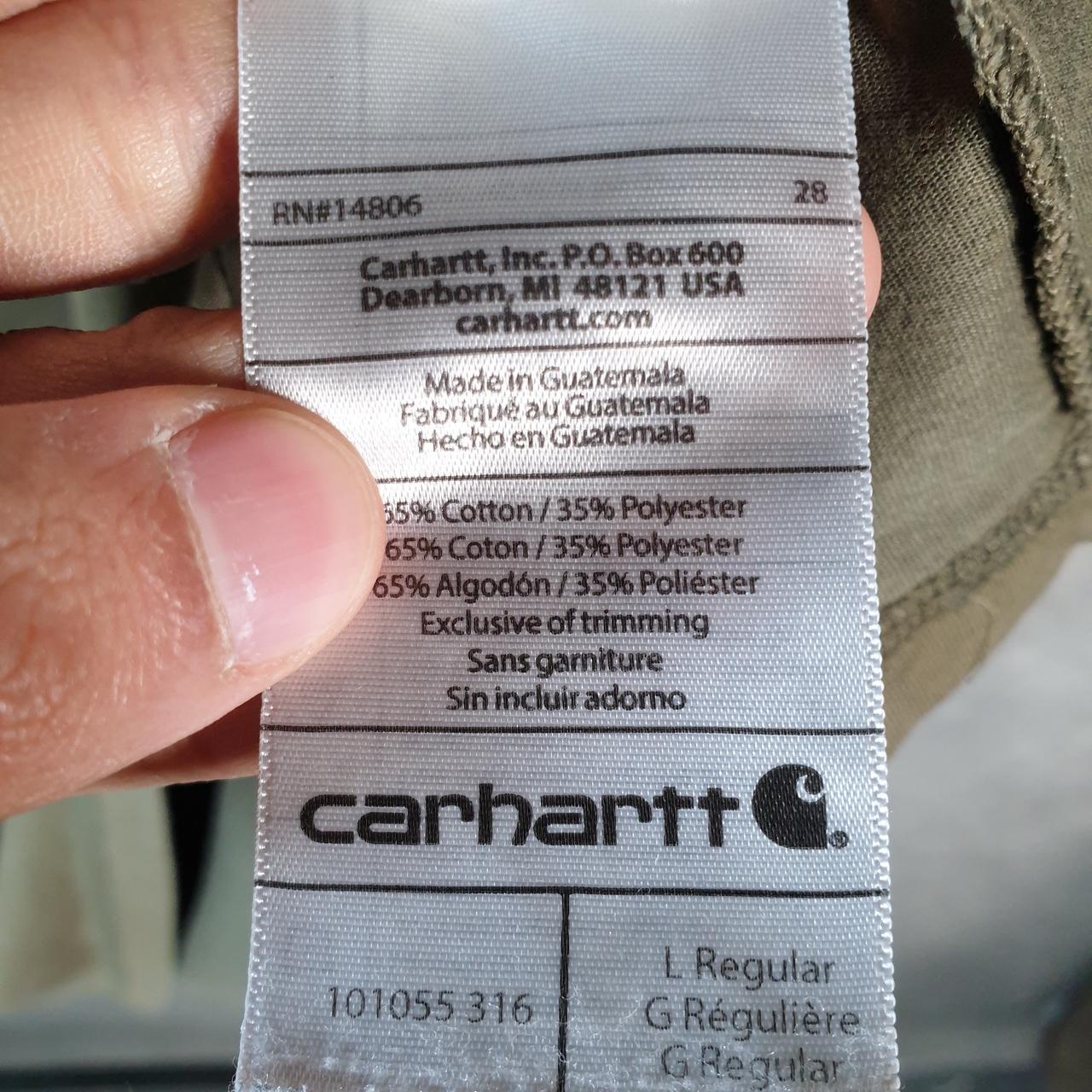 Vintage Carhartt Pocket T Shirt Men’s Large Khaki Green Workwear Chore Utility Relaxed Fit C9315