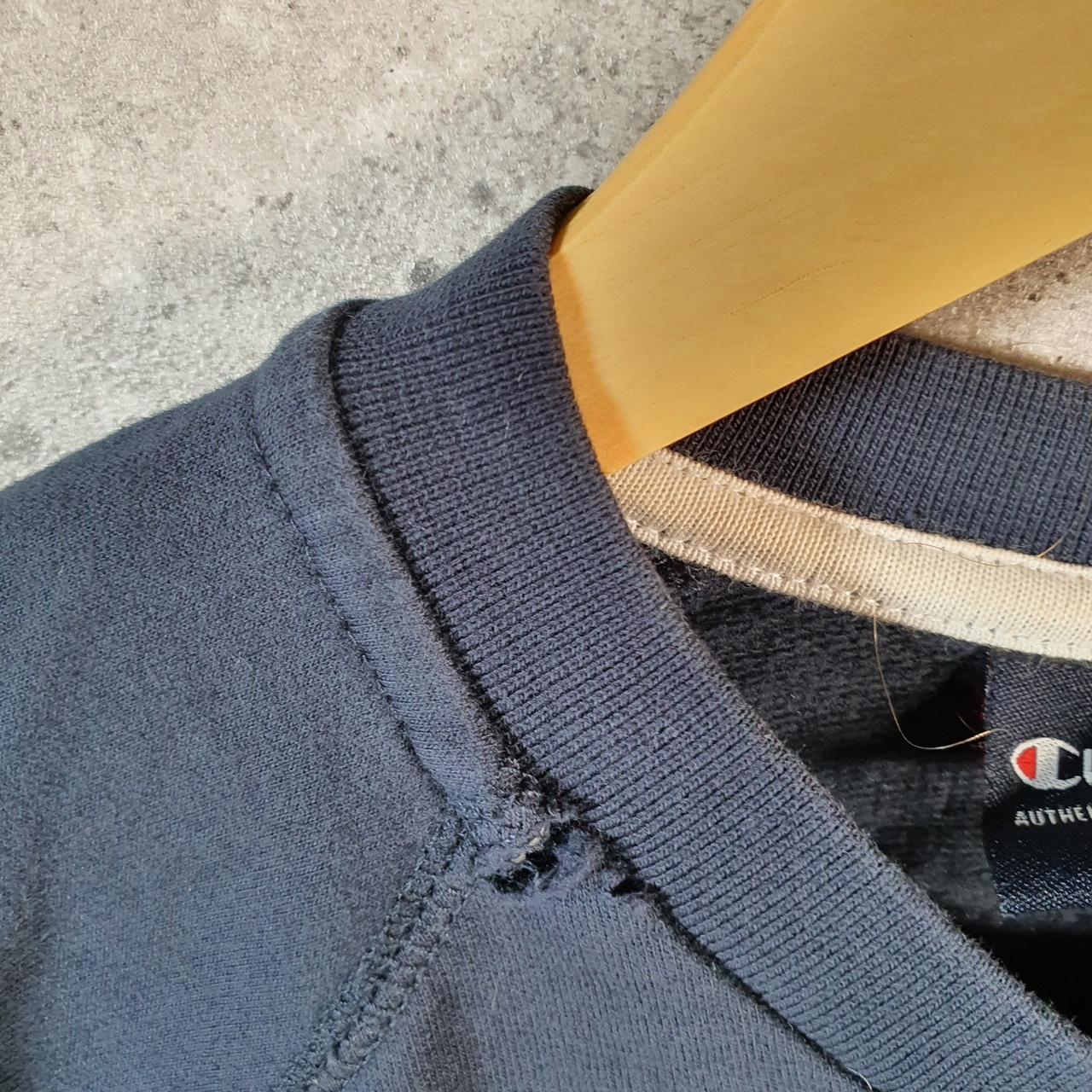 Vintage Champion Spellout Embroidered Sweatshirt Youth XL Navy Blue Pro Sport Pullover