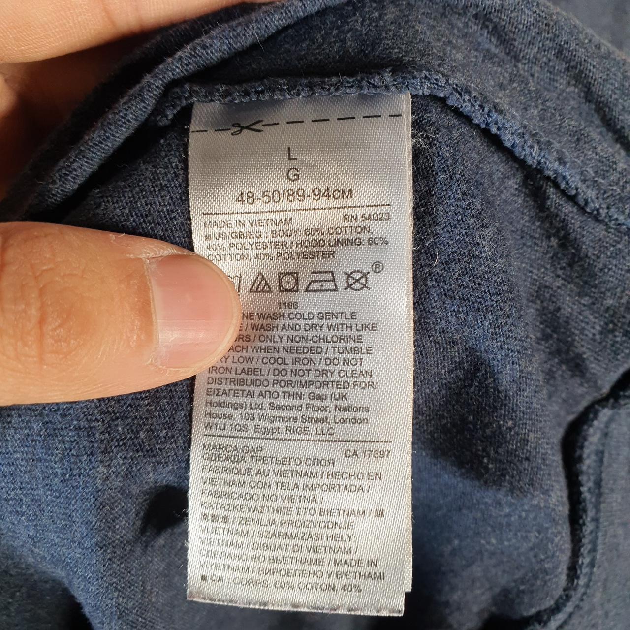 Vintage Gap Hoodie Womens Large Navy Blue Y2K Full Zip Logo