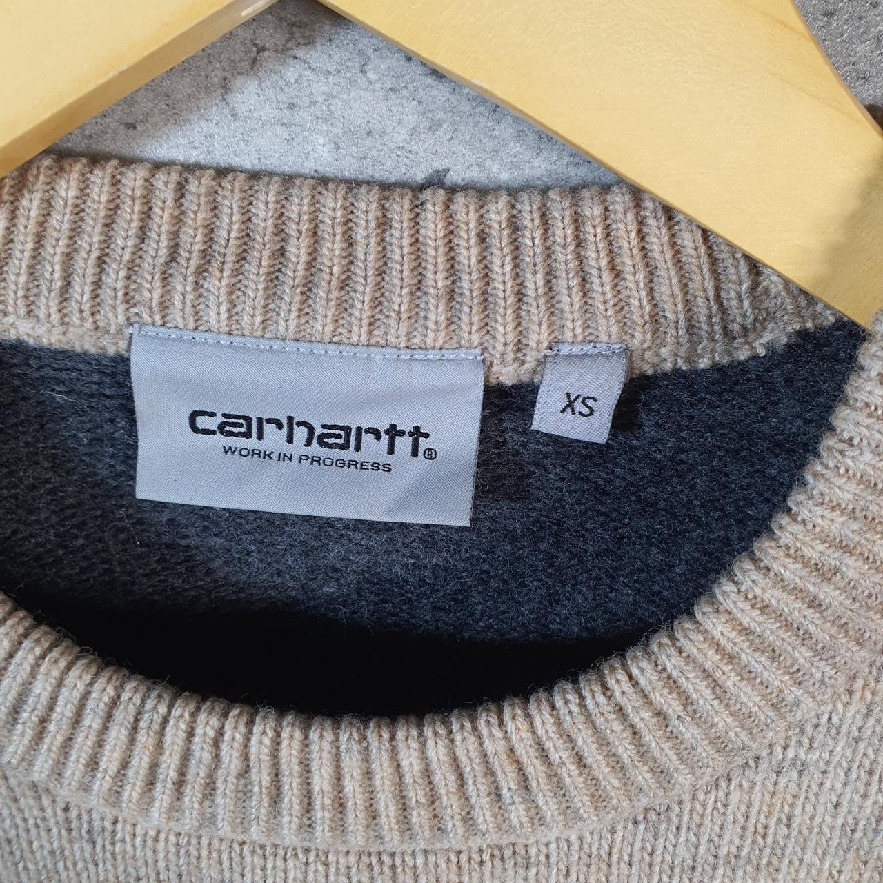 Vintage Carhartt Triple Sweater Mens XS Brown Pullover USA Loose Fit
