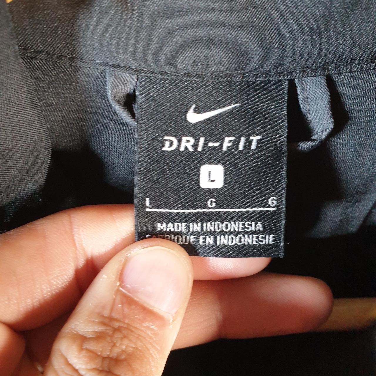 Vintage Nike Dri Fit Windbreaker Track Jacket Mens Large Black USA Swoosh Full Zip USA