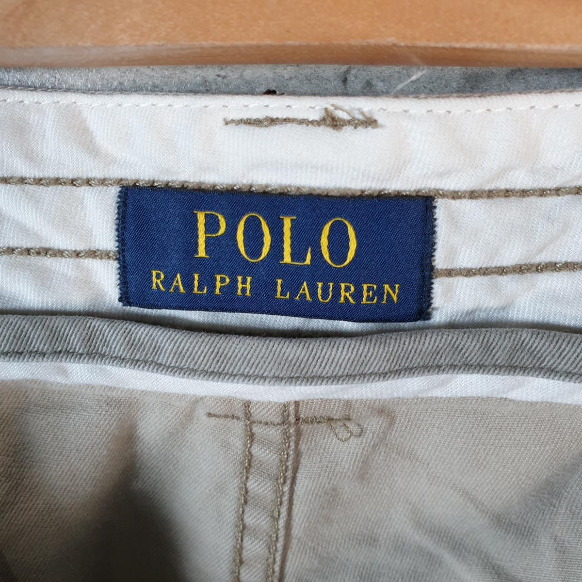 Vintage Ralph Lauren Polo Shorts Jorts Chino Cargo Men’s W48 Brown Baggy Cotton