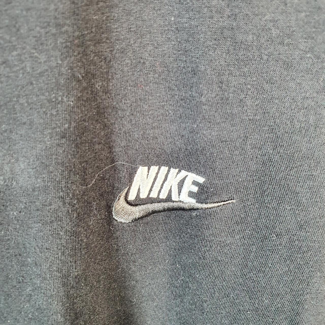 Vintage Nike Club T Shirt Men’s XL Black Embroidered Swoosh Logo Athletic Big Fish Vintage