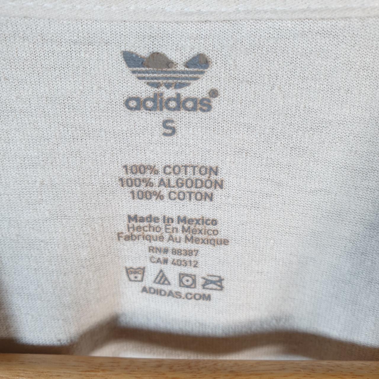 Vintage Adidas Spellout Trefoil Retro T Shirt Mens Small White Logo Athletic