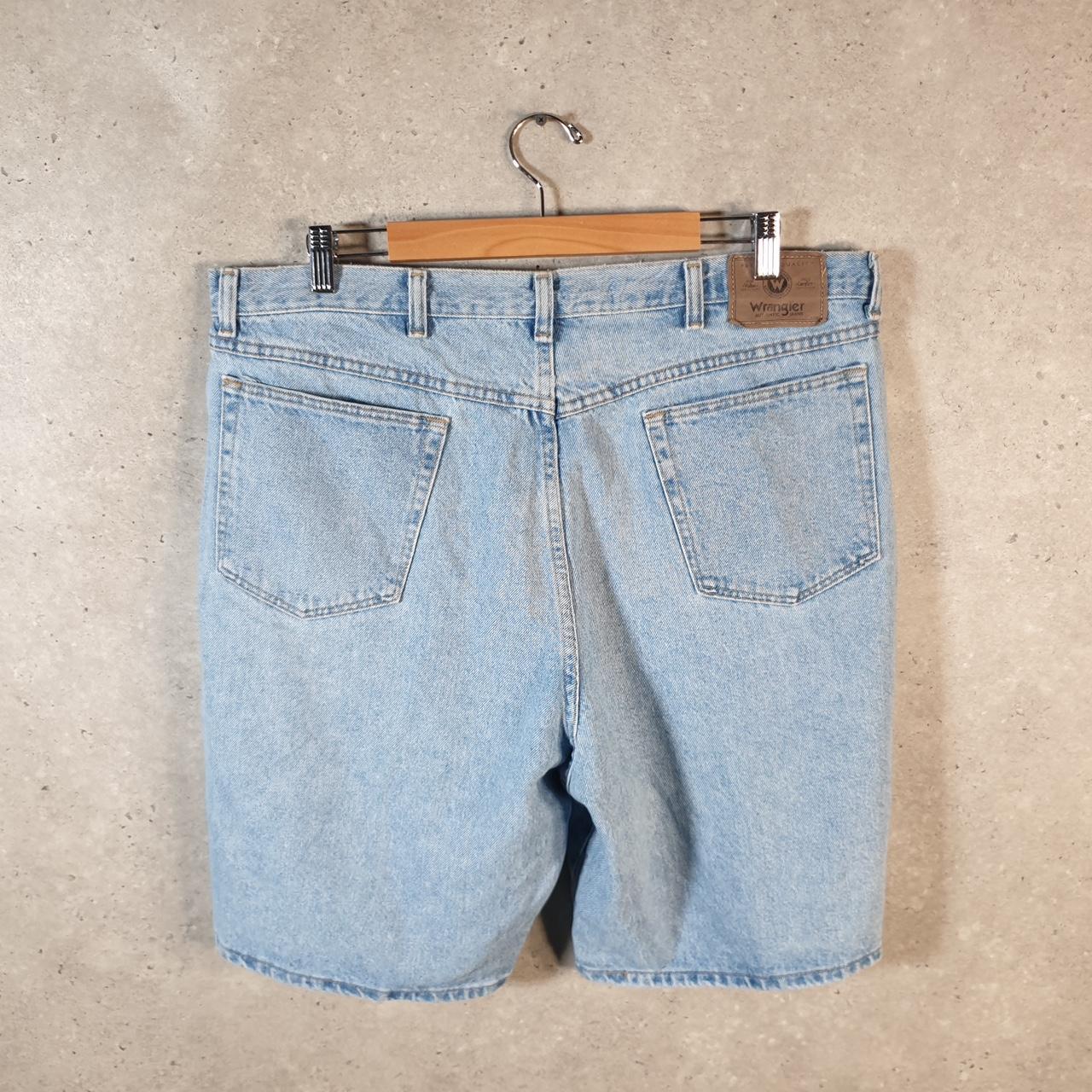 Vintage Wrangler Denim Shorts Jorts Cargo Men’s W40 Blue Baggy Cotton