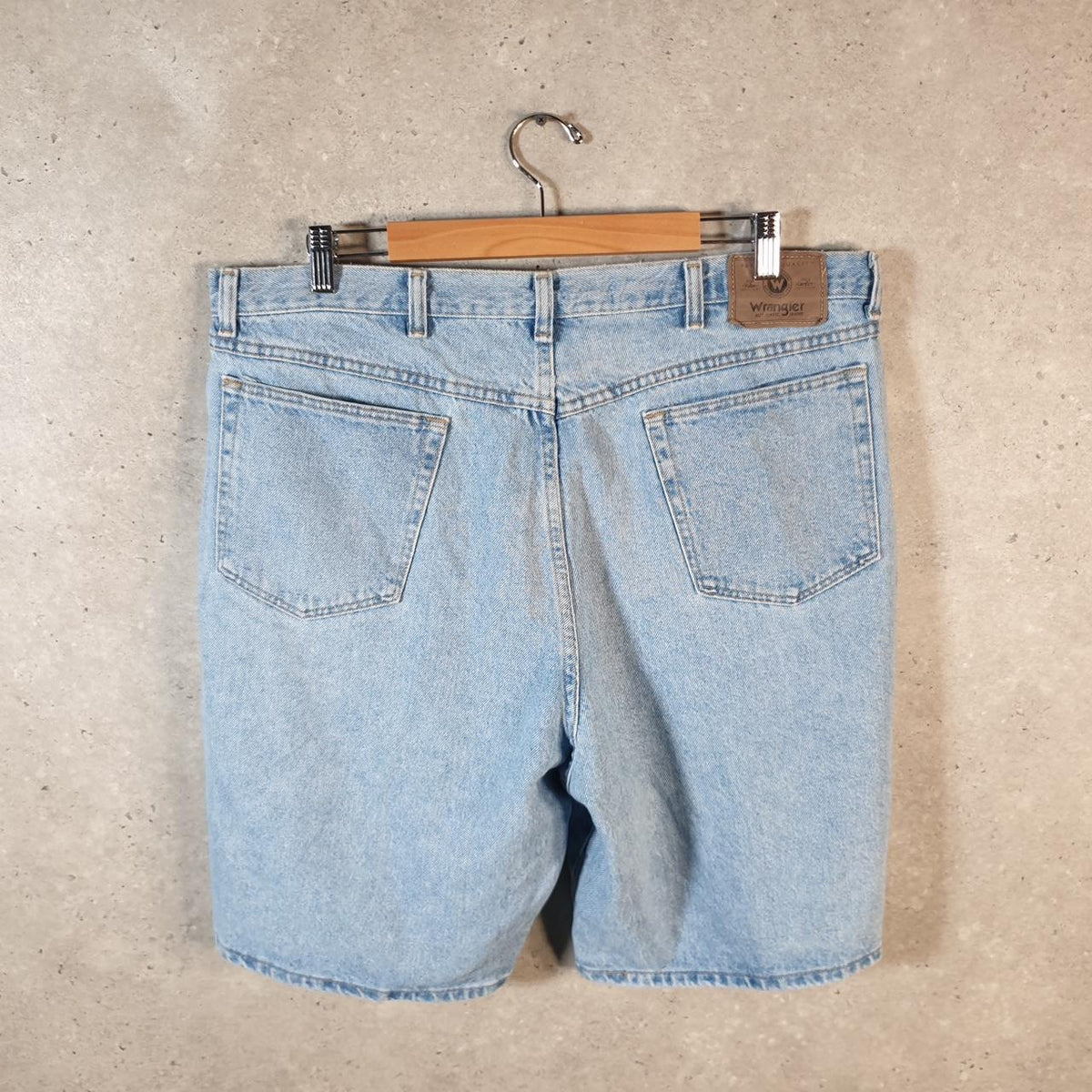 Vintage Wrangler Denim Shorts Jorts Cargo Men’s W40 Blue Baggy Cotton
