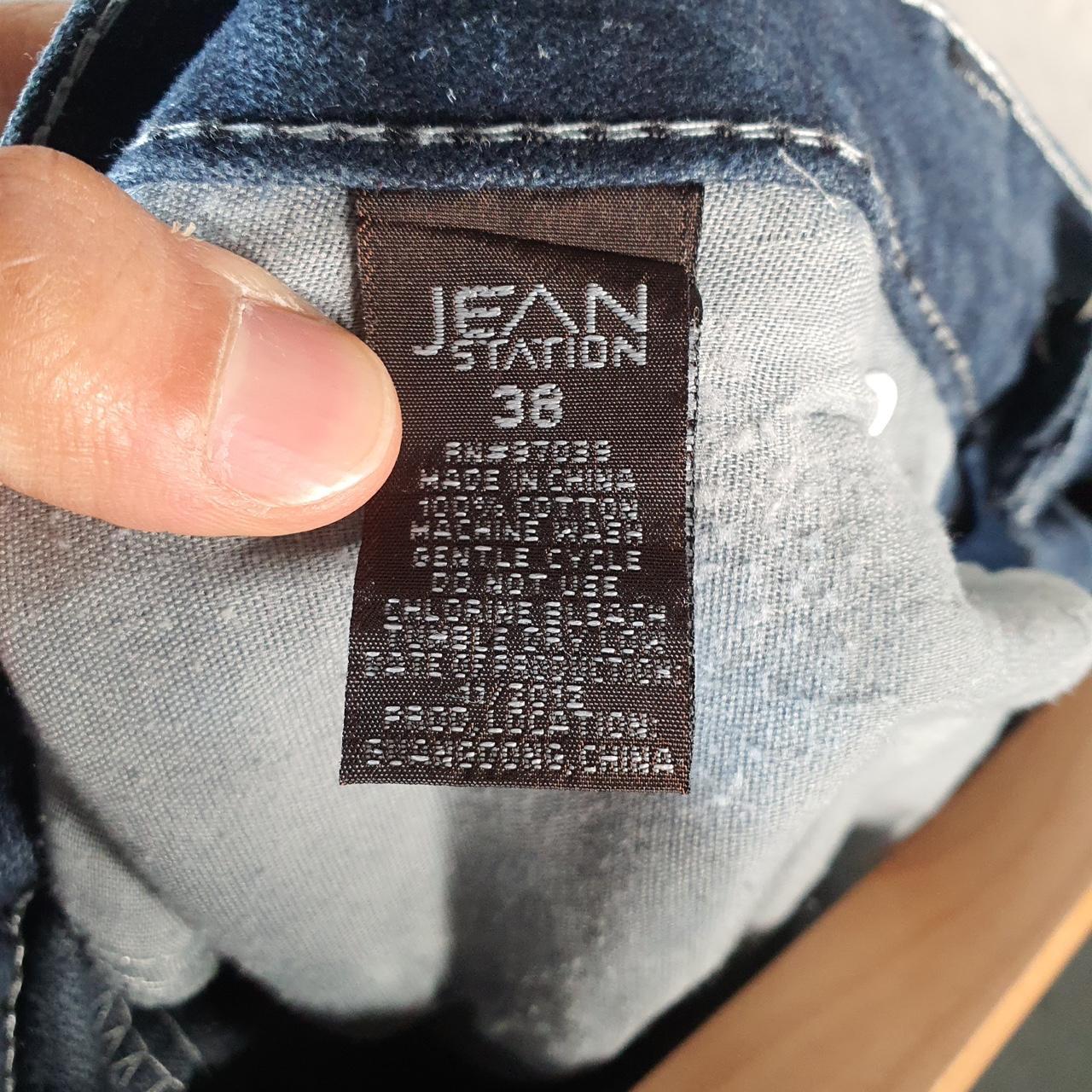 Vintage Jean Station Baggy Y2K Hip Hop Jorts Shorts Mens W38 Blue Denim USA A4678