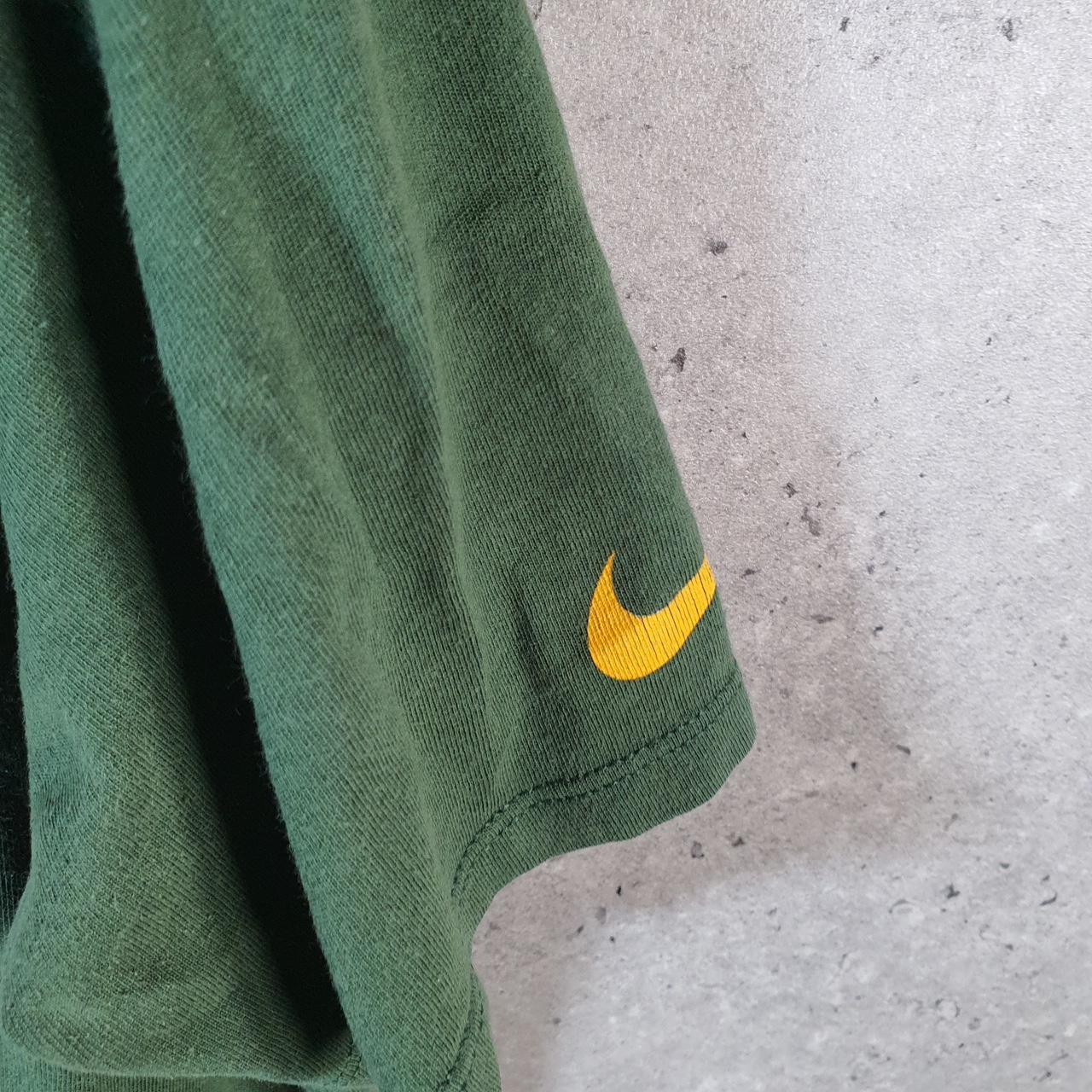 Vintage Nike Dri Fit Green Bay-Packers T Shirt Men’s Large Green Logo Swoosh Athletic