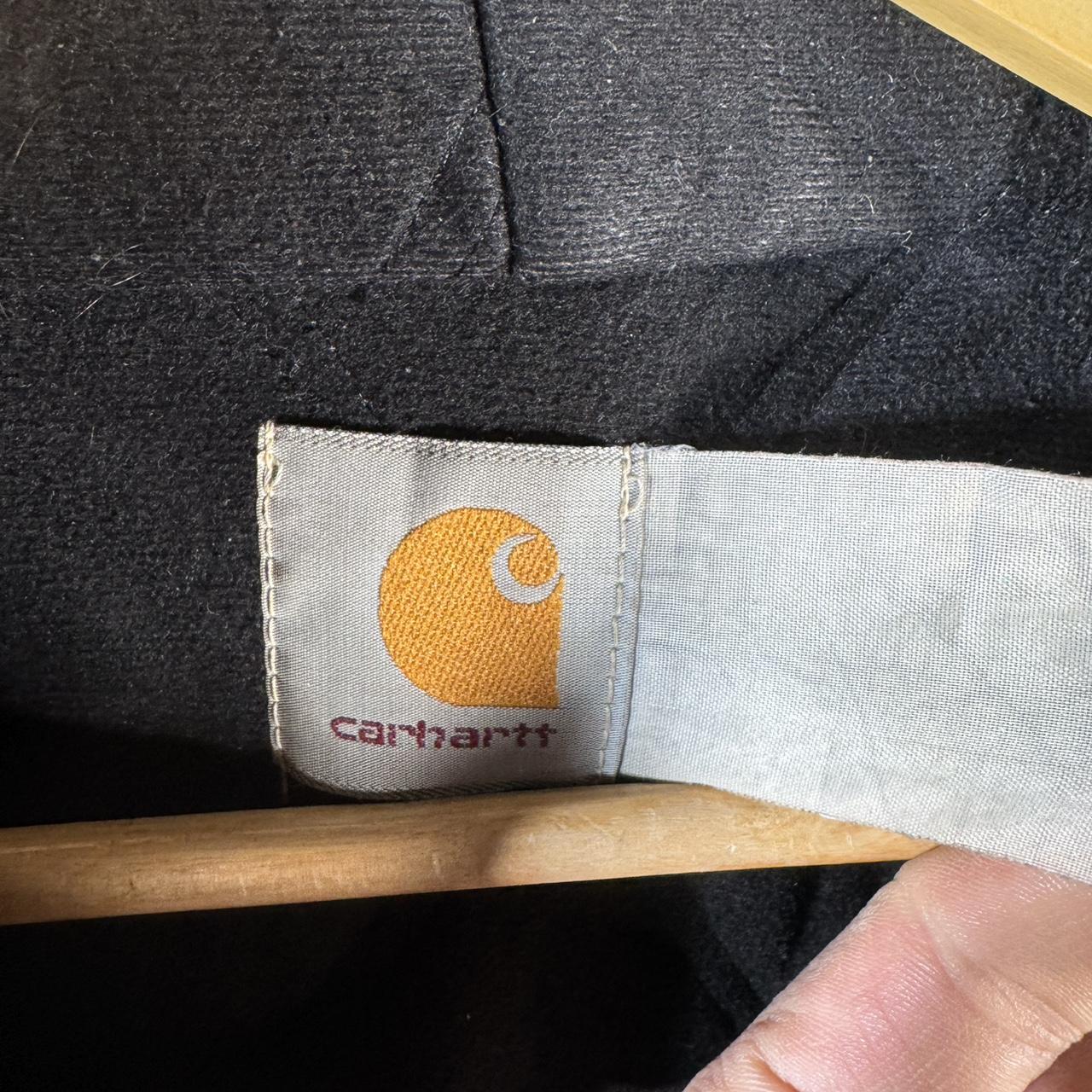 Vintage Carhartt Active Hooded Jacket Men’s L Tan Brown Thrashed Workwear Canvas USA