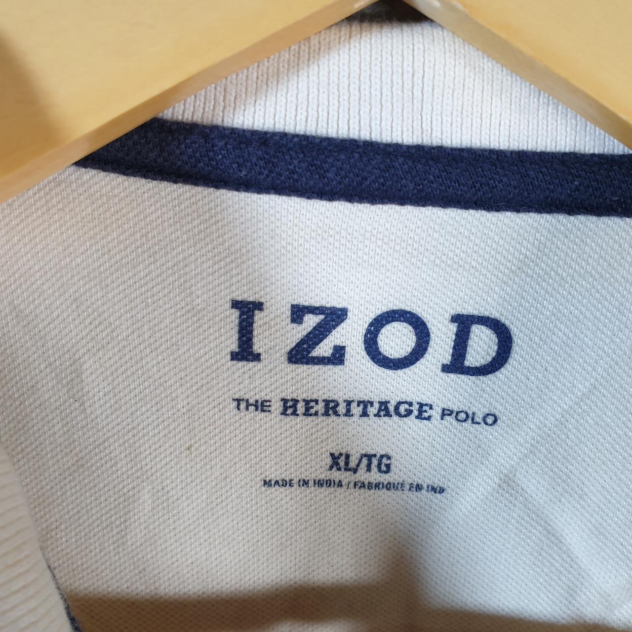 Vintage Izod Polo Shirt Men’s XL White Custom Fit Embroidered Logo