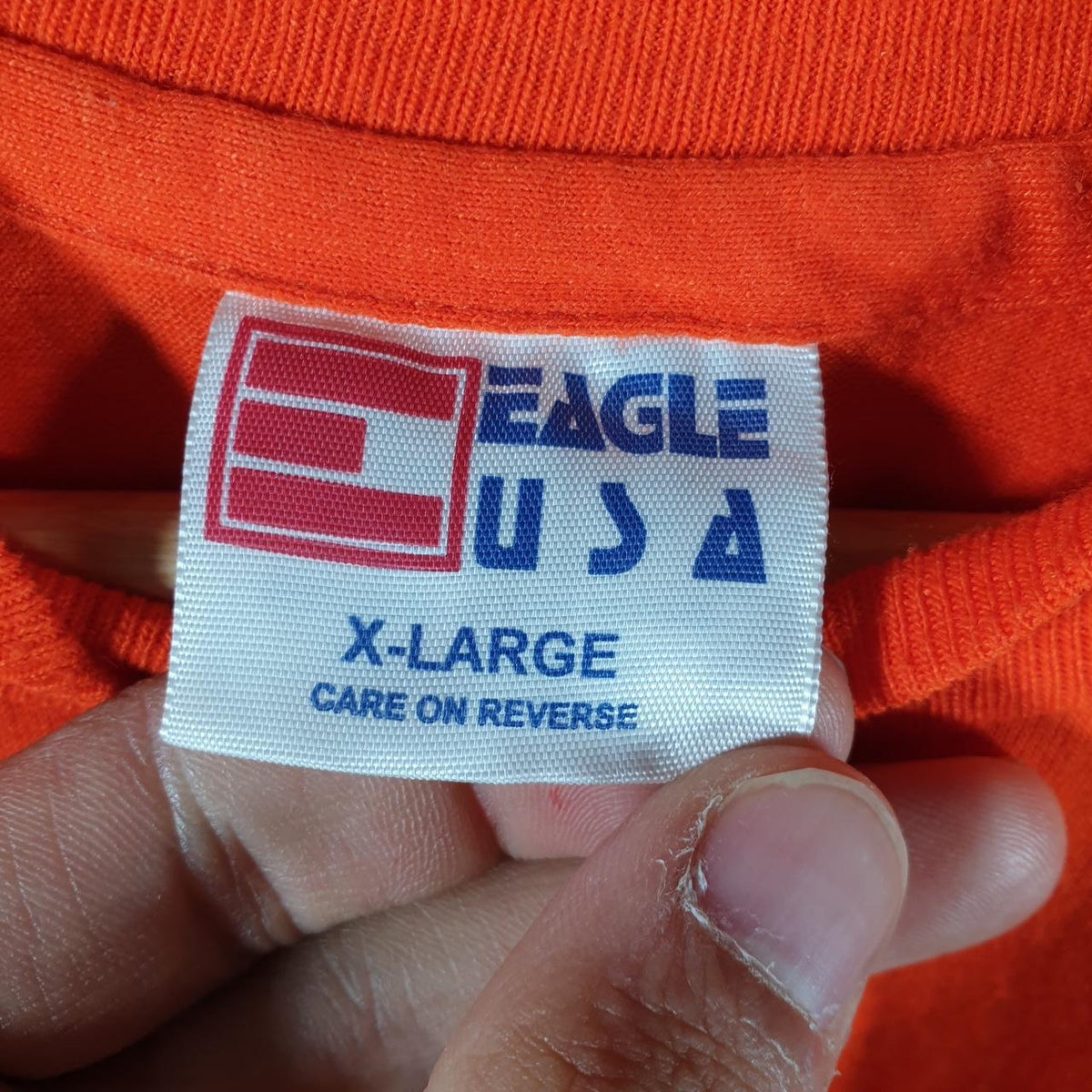 Vintage Eagle Northern Soccer 90s USA Single Stitch T Shirt Men’s XL Orange Big Fish Vintage