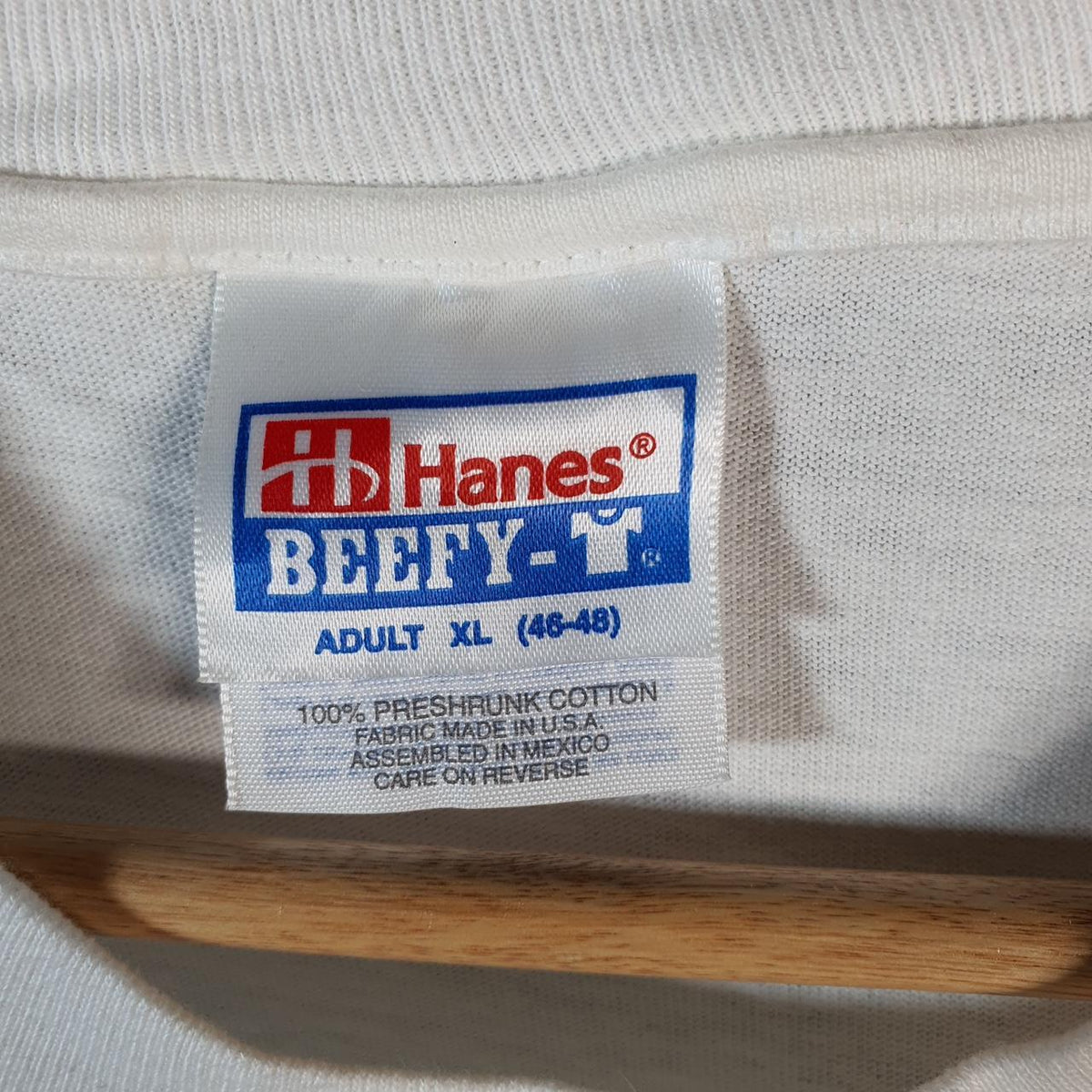 Vintage Hanes Beefy Hauling Ass After Bass USA 90s Single Stitch T Shirt Men’s XL White C9256