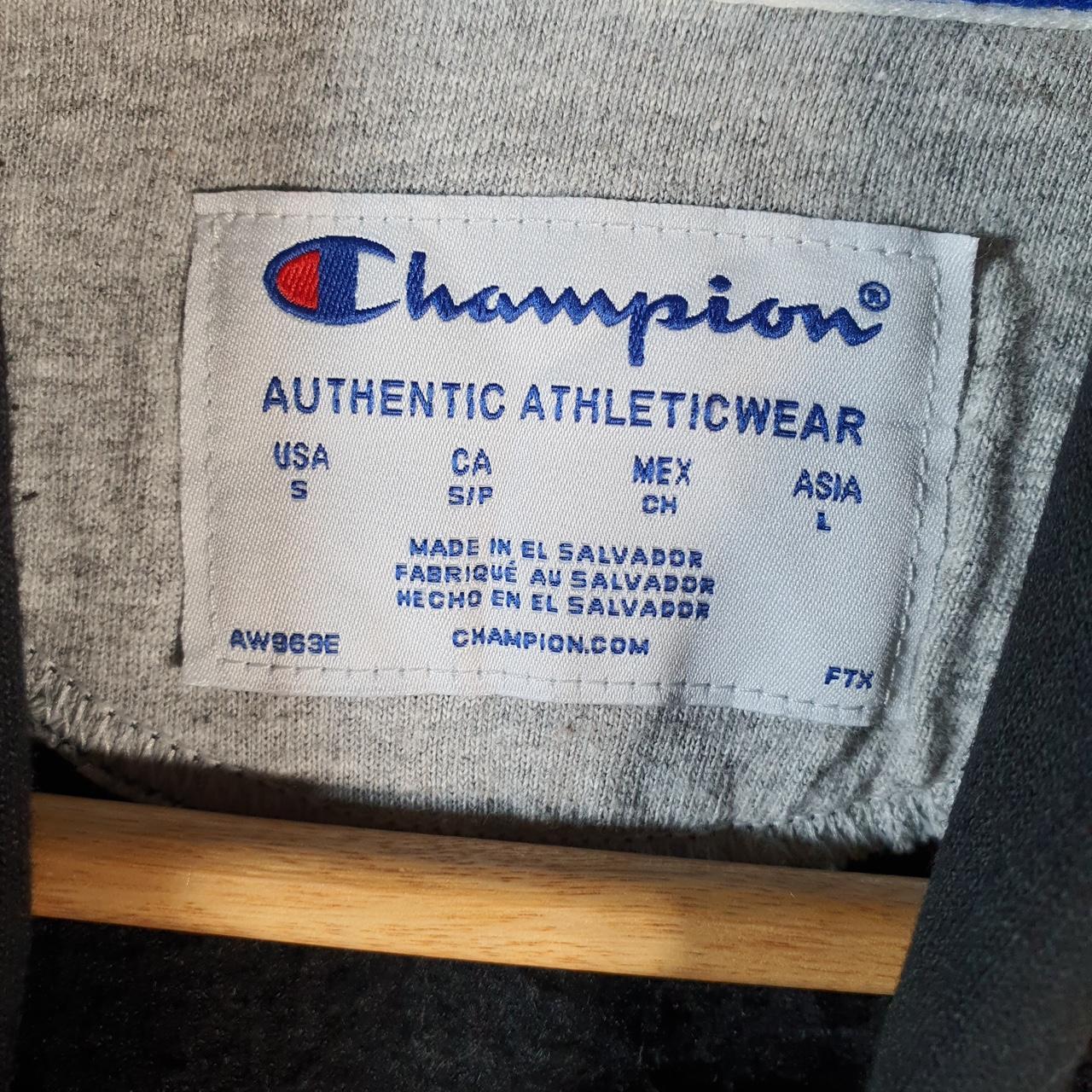 Vintage Champion Hoodie Men’s Small Black USA Pullover Spellout Logo