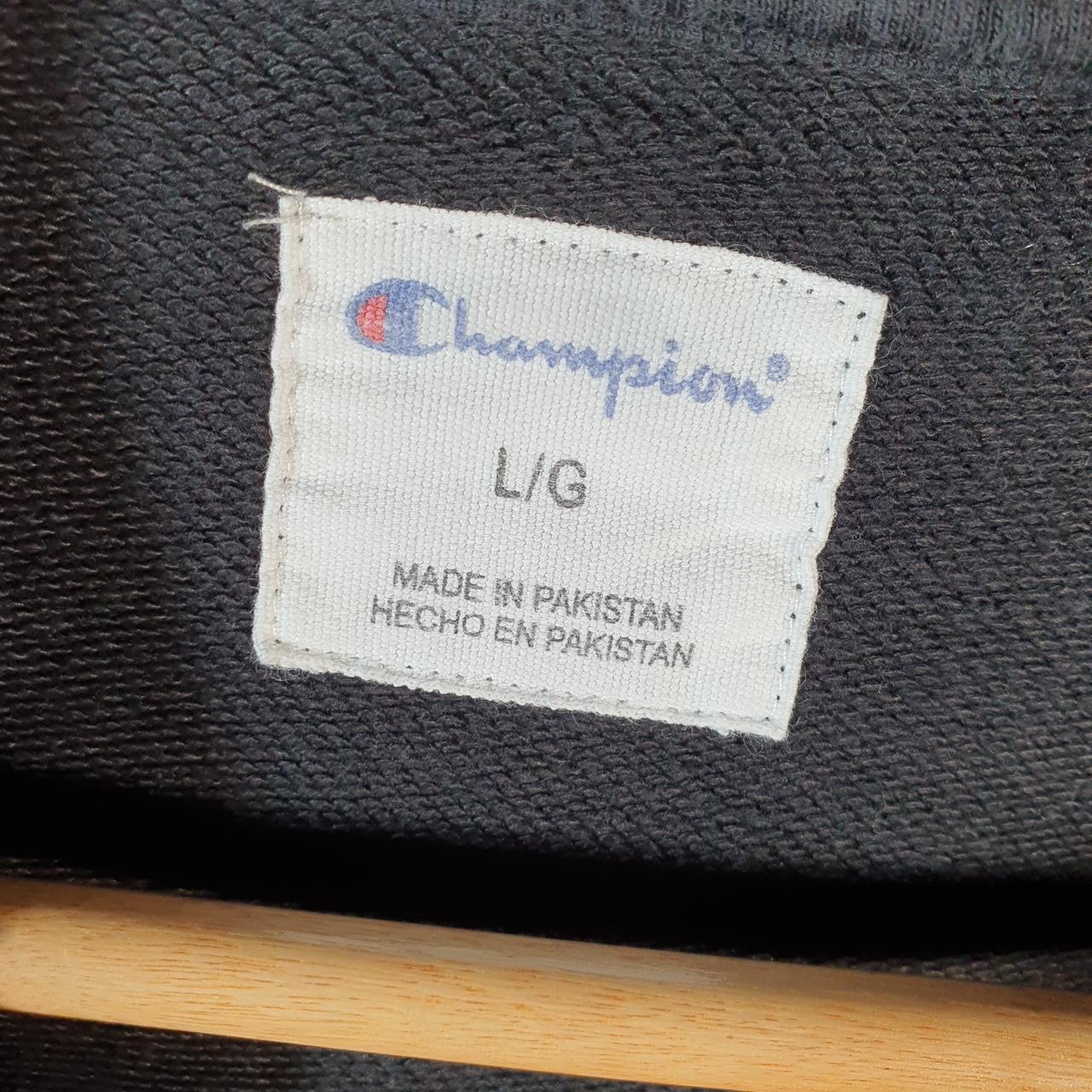 Vintage Champion Sweatshirt Men’s Large Black USA Pullover Spellout Logo