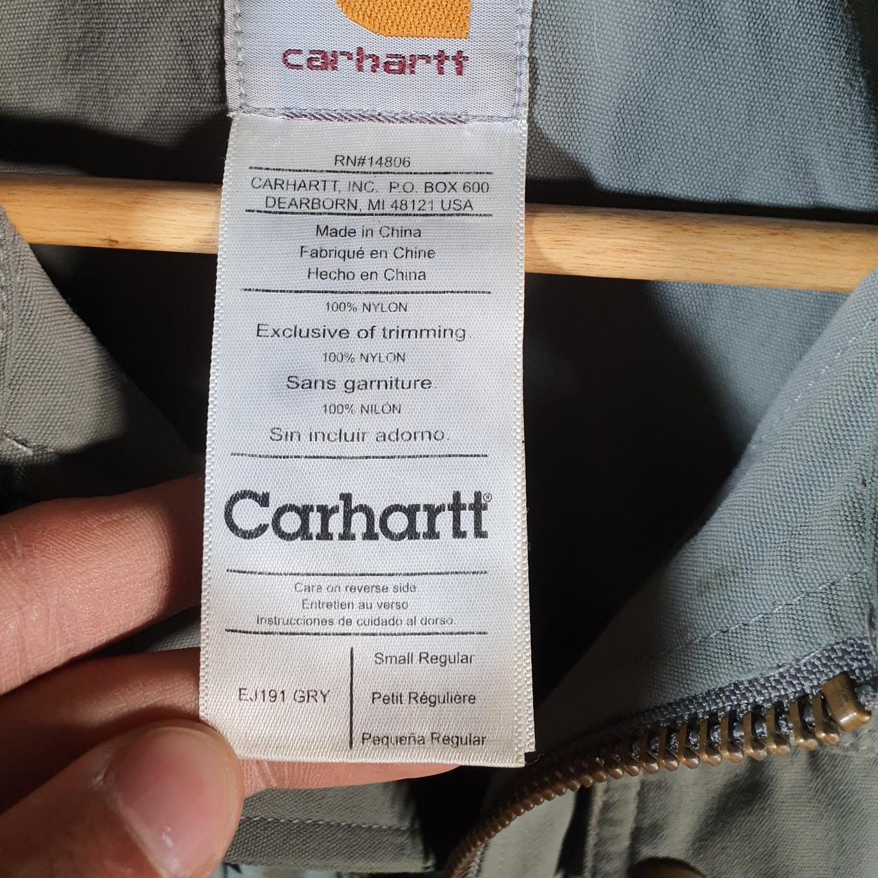Vintage Carhartt Overshirt Shacket Jacket Men’s Small Khaki Green Workwear Canvas USA G2114