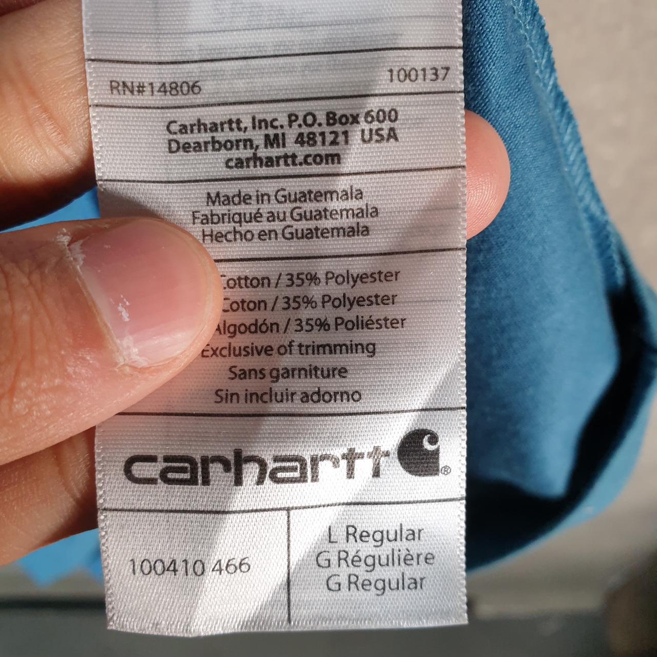 Vintage Carhartt Pocket T Shirt Men’s Large Blue Workwear Chore Utility Relaxed Fit C9178