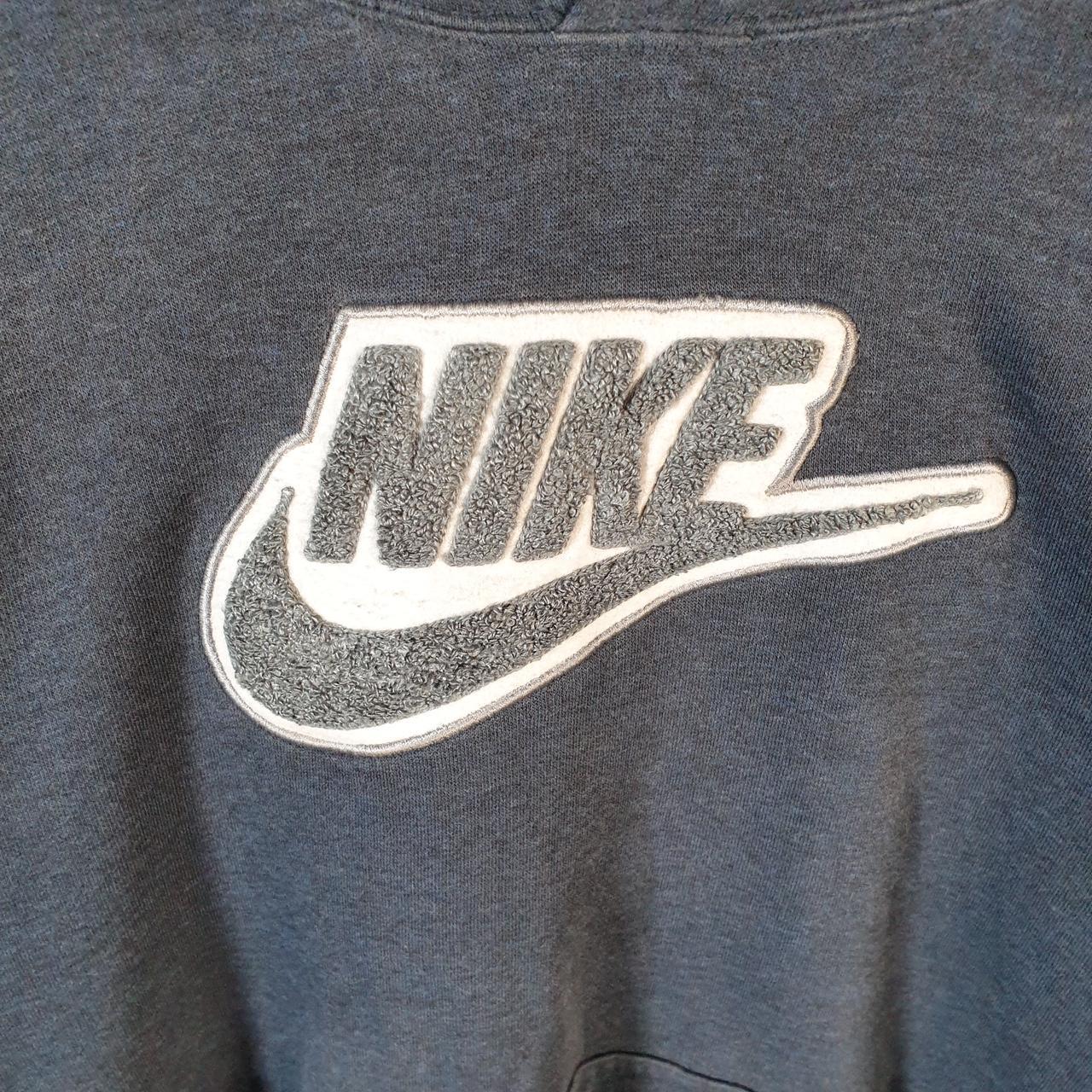 Vintage Nike Club Embroidered Hoodie Womens Large Navy Blue Swoosh Y2K Pullover