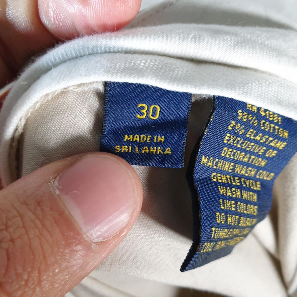 Vintage Ralph Lauren Polo Shorts Jorts Chino Cargo Men’s W30 Beige Baggy Cotton