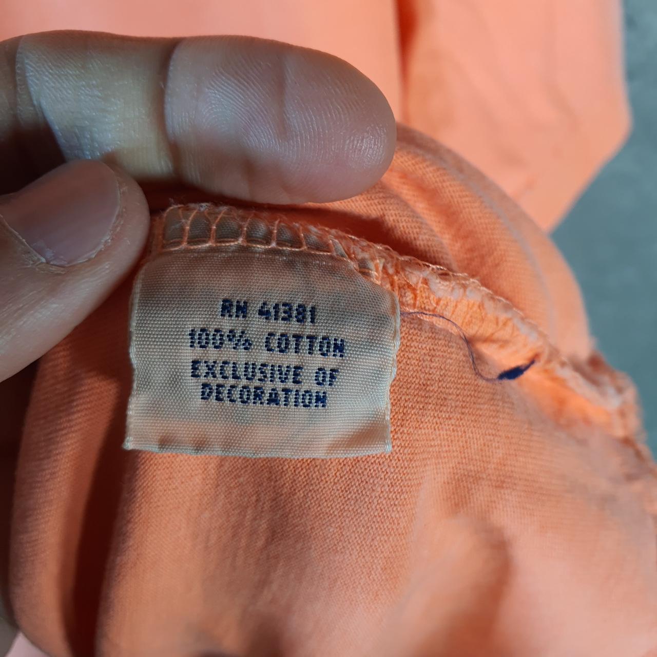 Vintage Ralph Lauren Polo Sport T Shirt Men’s Large Orange Classic Fit Embroidered Pony C8633