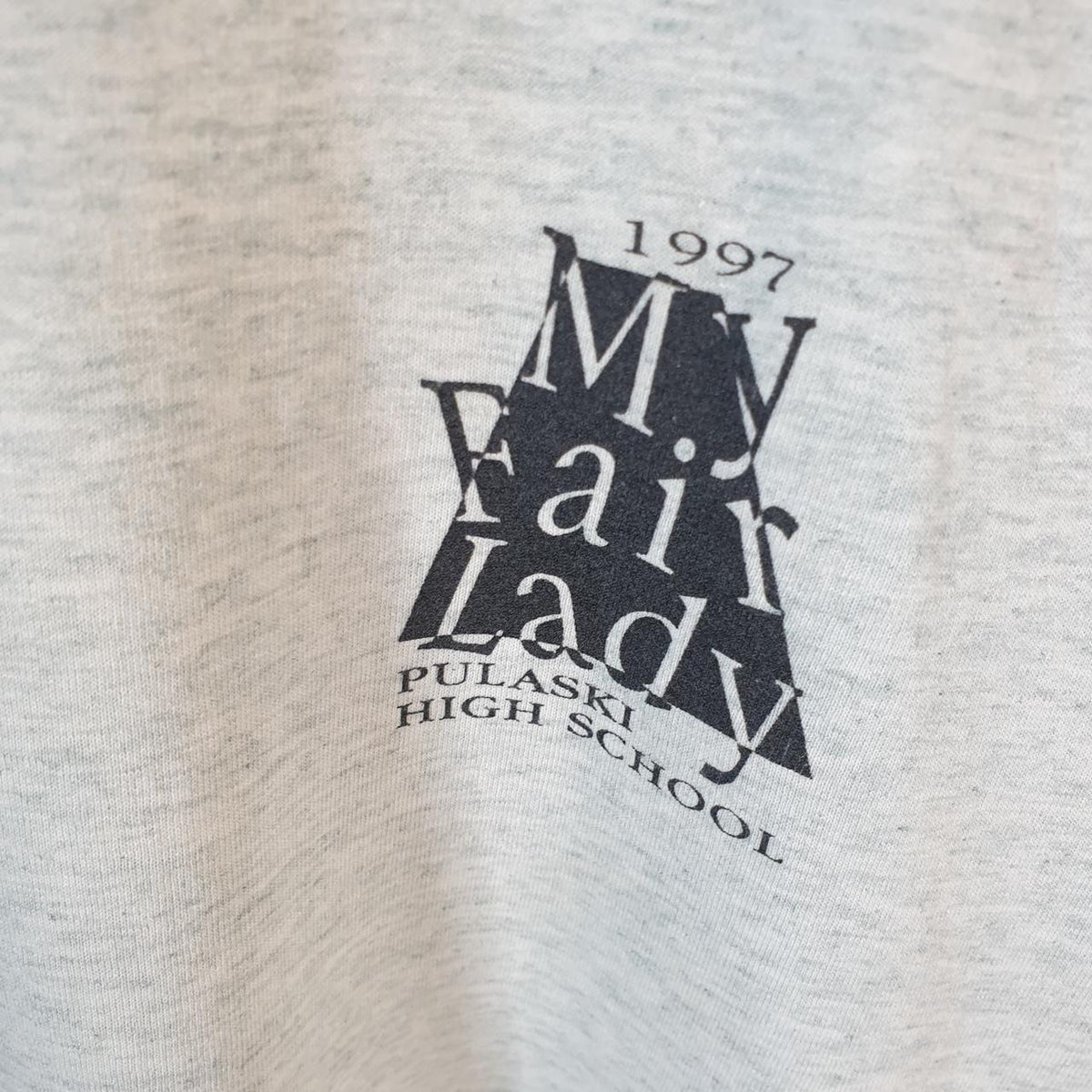 Vintage Fruit of the Loom 1997 Pulaski High School USA Single Stitch T Shirt Men’s XL Grey C9453