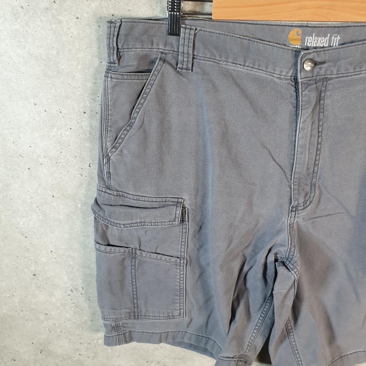 Vintage Carhartt Baggy Carpenter Shorts Jorts Cargo Men’s W42 Grey Relaxed Fit Workwear