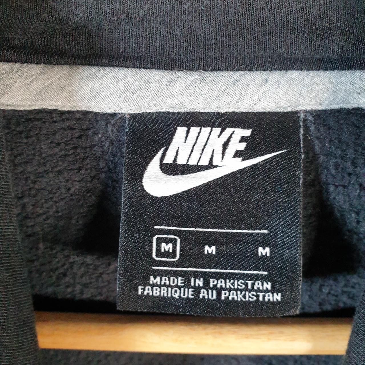 Vintage Nike Club Hoodie Womens Medium Black Swoosh Y2K Pullover