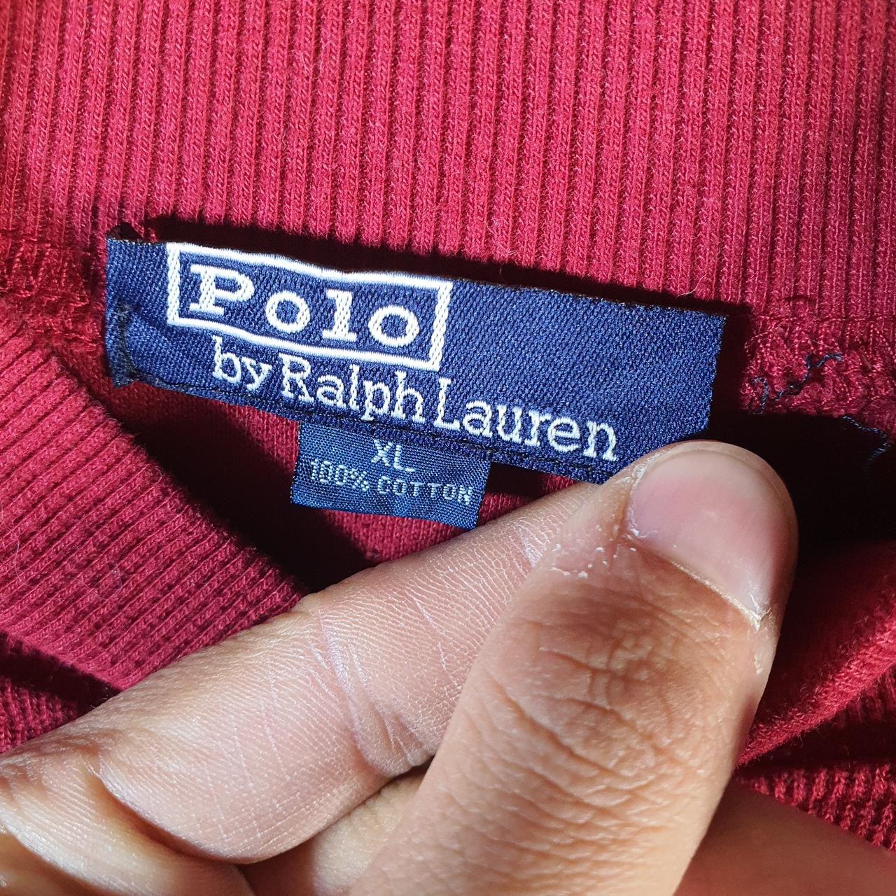 Vintage Ralph Lauren Polo Turtle Neck Sweatshirt Men’s XL Red Cotton Pullover Pony
