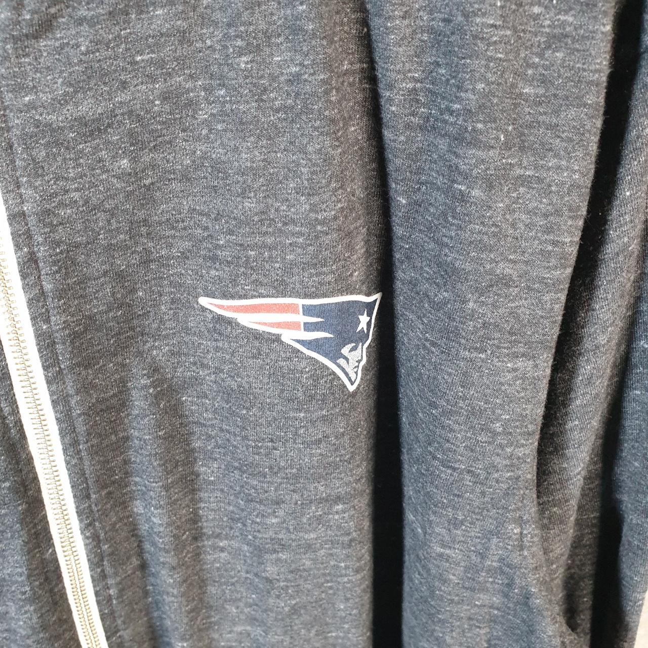 Vintage NFL New England Patriots Hoodie Mens XL Grey Full Zip USA Pro Sport