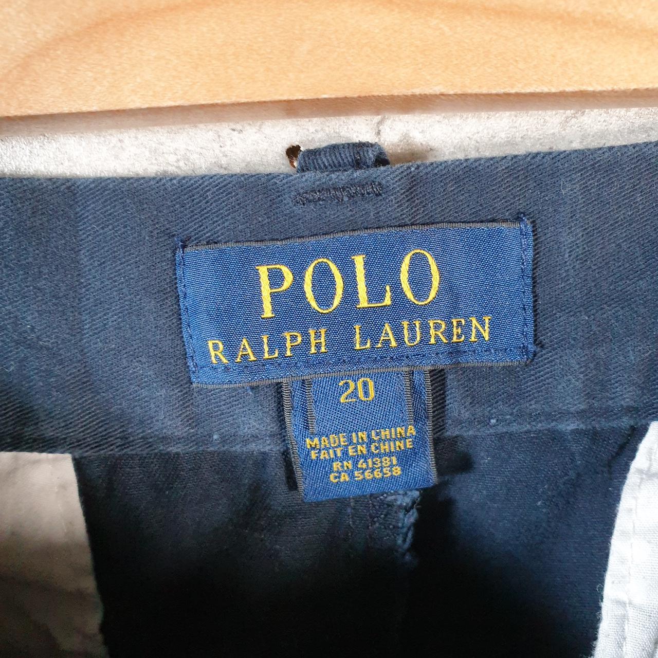 Vintage Ralph Lauren Polo Shorts Jorts Chino Cargo Womens W30 Navy Blue Baggy Cotton