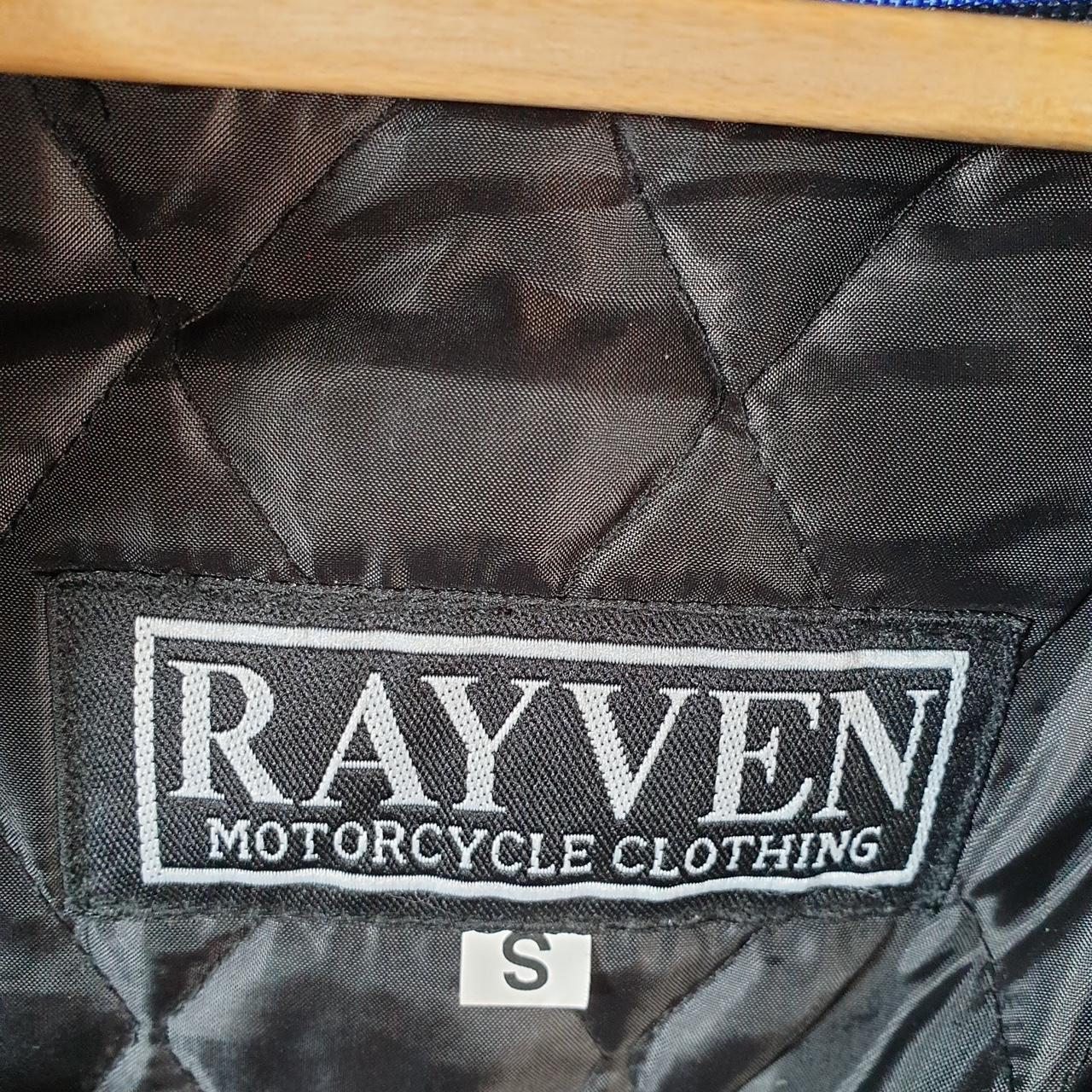 Vintage Rayven Motorcycle Jacket Mens Small Black Armoured Padded Shoulder Elbows