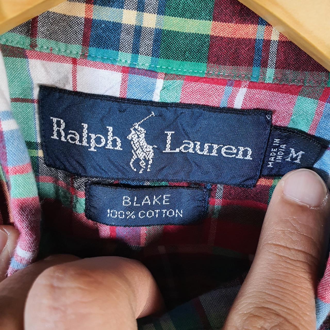 Vintage Ralph Lauren Button Down Shirt Men’s Medium Blue Blake Fit Cotton Pony