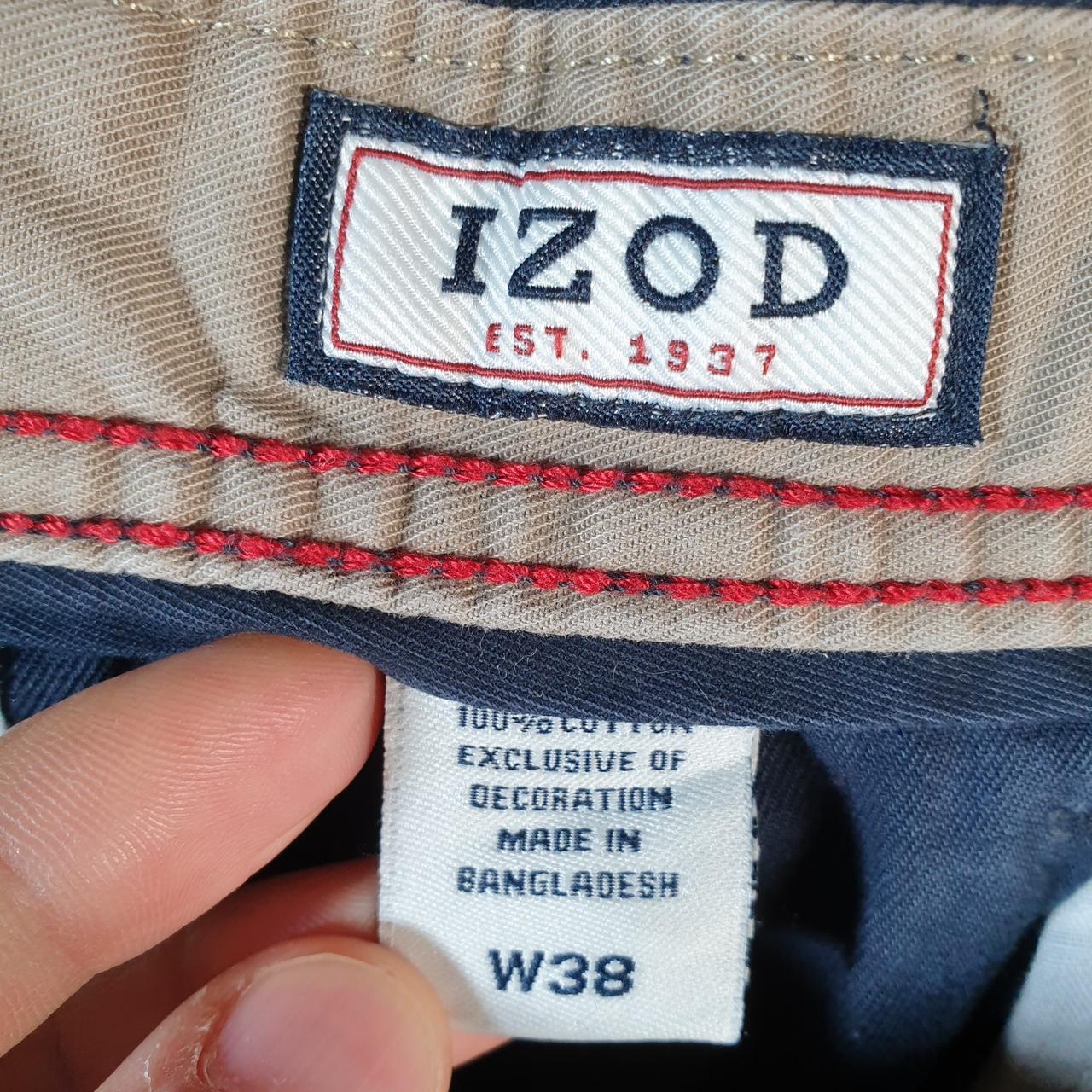 Vintage Izod Golf Chino Shorts Jorts Cargo Men’s W38 Navy Blue Baggy Cotton