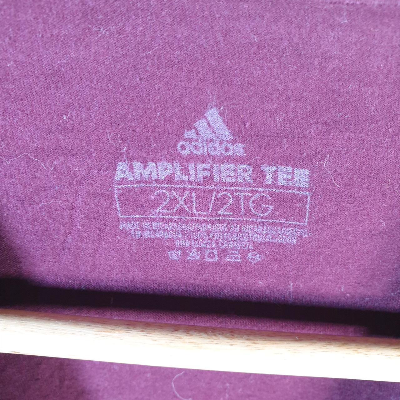 Vintage Adidas ATM Amplifier T Shirt Men’s 2XL Burgundy Red Three Stripes Logo Athletic