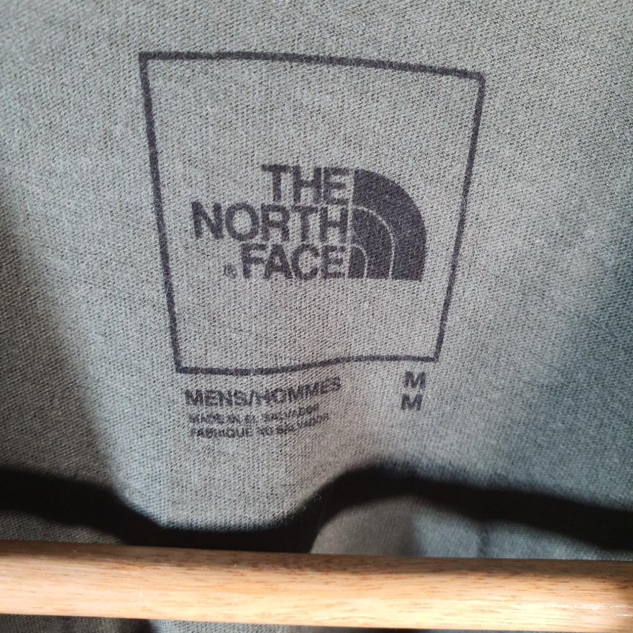 Vintage The North Face TNF Spellout T Shirt Shirt Men’s Medium Khaki Green Logo Athletic C9739
