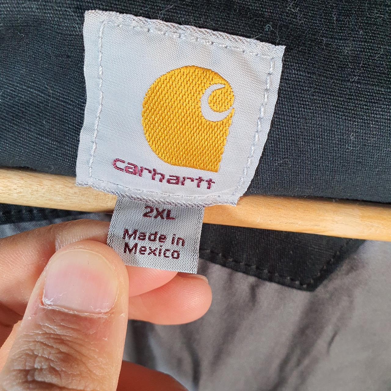Vintage Carhartt Flint Ripstop Canvas Chore Jacket Men’s 2XL Black Workwear USA G2102