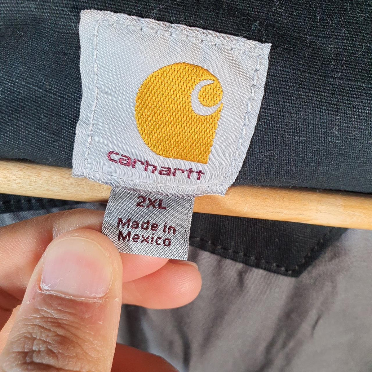 Vintage Carhartt Flint Ripstop Canvas Chore Jacket Men’s 2XL Black Workwear USA G2102