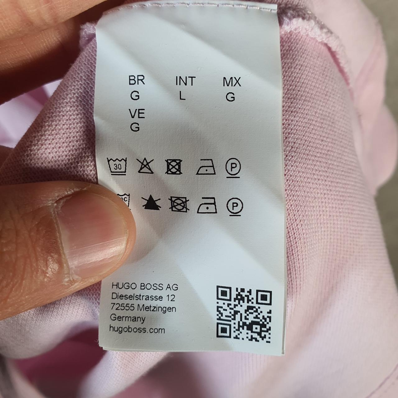 Vintage Hugo Boss Polo Shirt Men’s Large Pink Embroidered Logo Casual