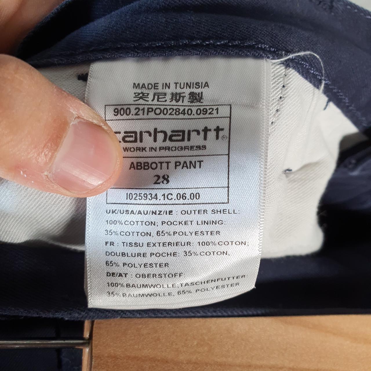 Vintage Carhartt Abbott Carpenter Trousers Mens W28 L28 Navy Blue Relaxed Fit Workwear USA