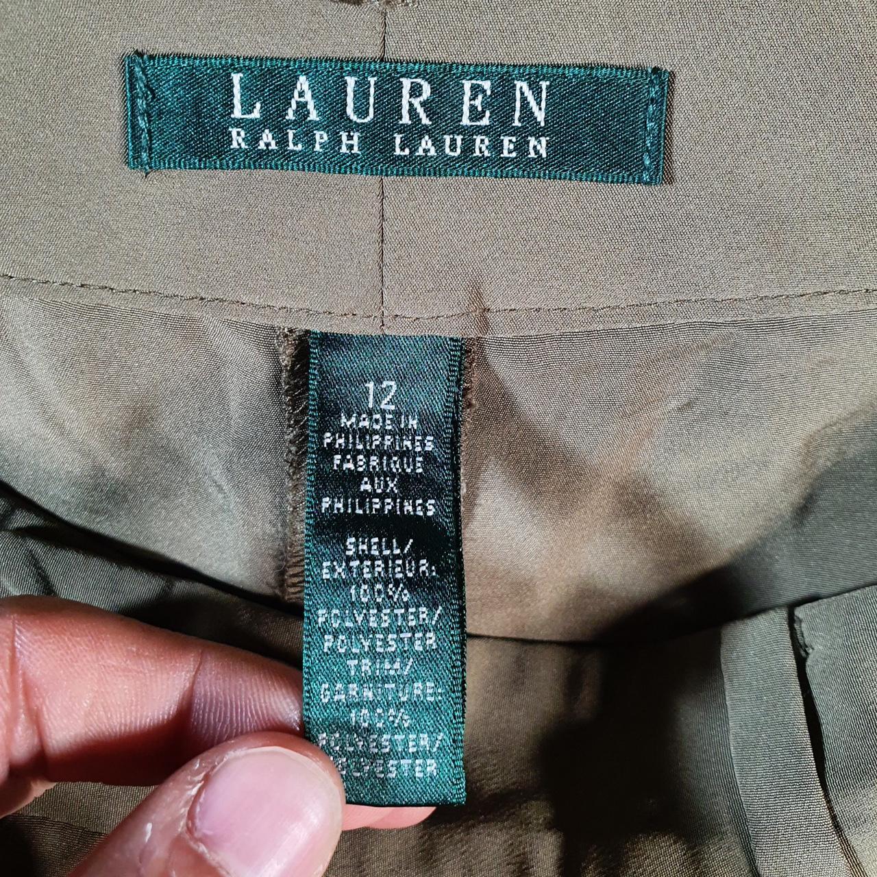 Vintage Ralph Lauren Polo Shorts Jorts Cargo Womens W34 Khaki Green Baggy Cotton A4604