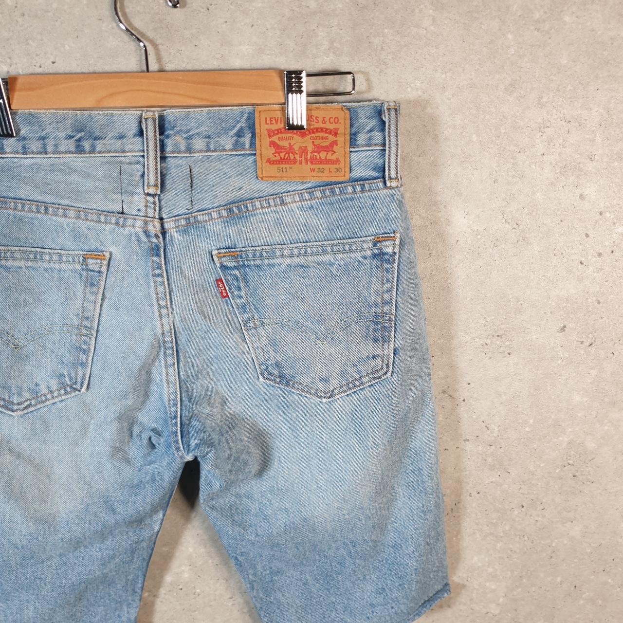 Vintage Levi’s 511 Baggy Shorts Jorts Cargo Men’s W32 Blue Relaxed Denim