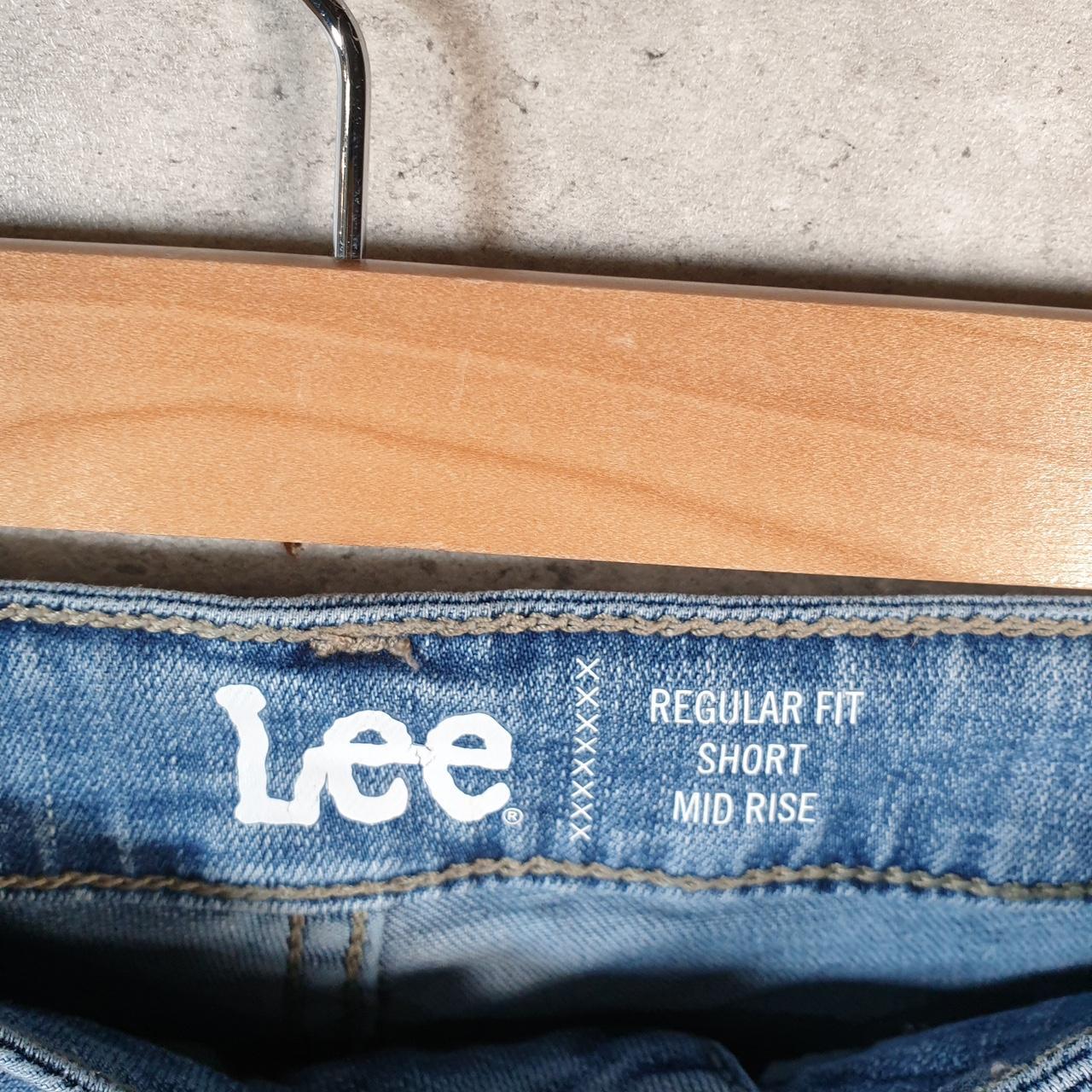 Vintage Lee Baggy Shorts Jorts Cargo Womens W32 Blue Relaxed Denim