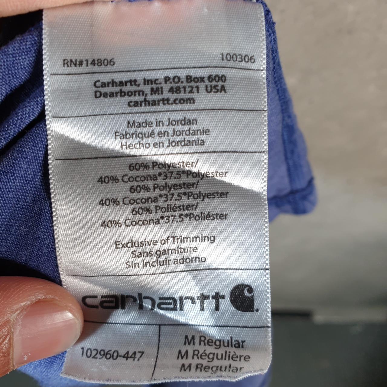 Vintage Carhartt Pocket T Shirt Men’s Medium Blue Workwear Chore Utility Relaxed Fit C9346