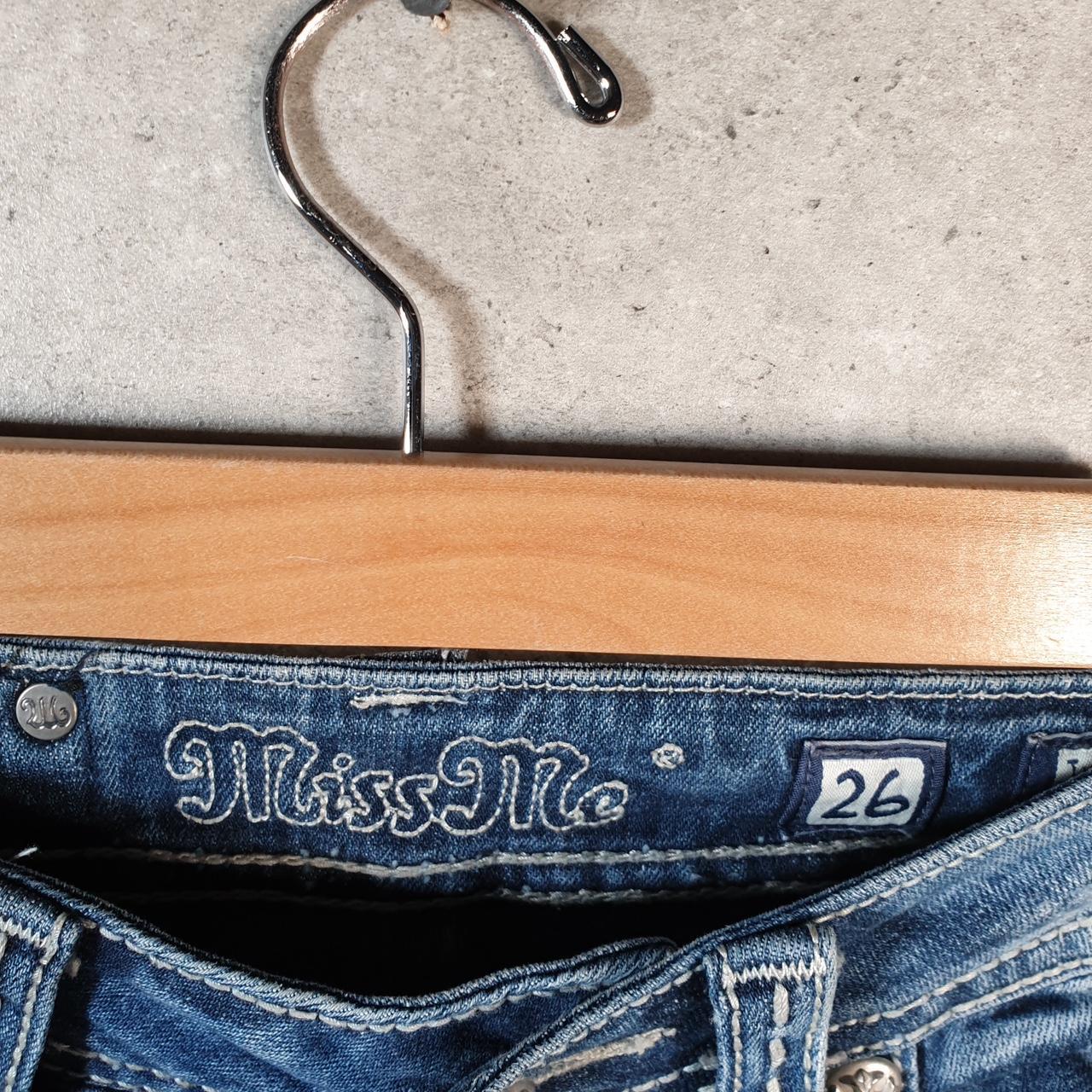 Vintage Miss Me Slim Boot Y2K Hip Hop Jeans Womens W26 Blue Denim USA Big Fish Vintage