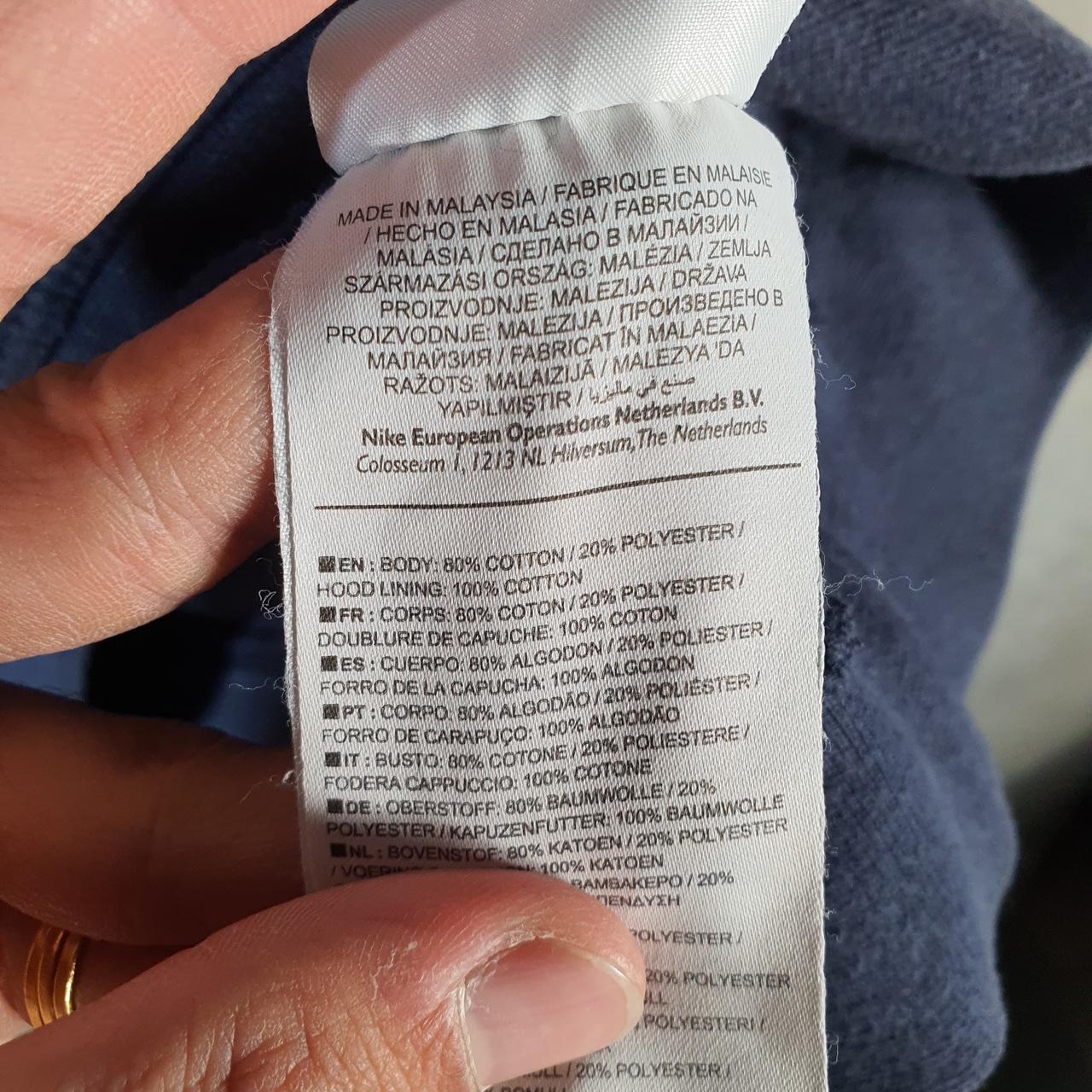 Vintage Nike Club Embroidered Hoodie Kids XL Navy Blue Swoosh Y2K Pullover